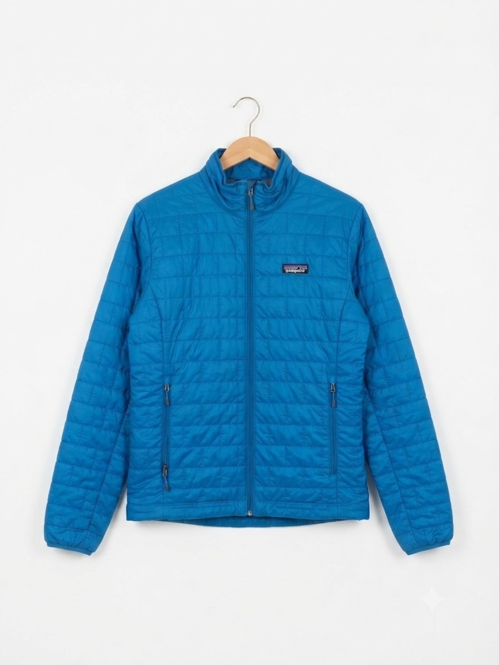 Patagonia Men’s Bright Blue Lightweight Quilted Puffer Jacket